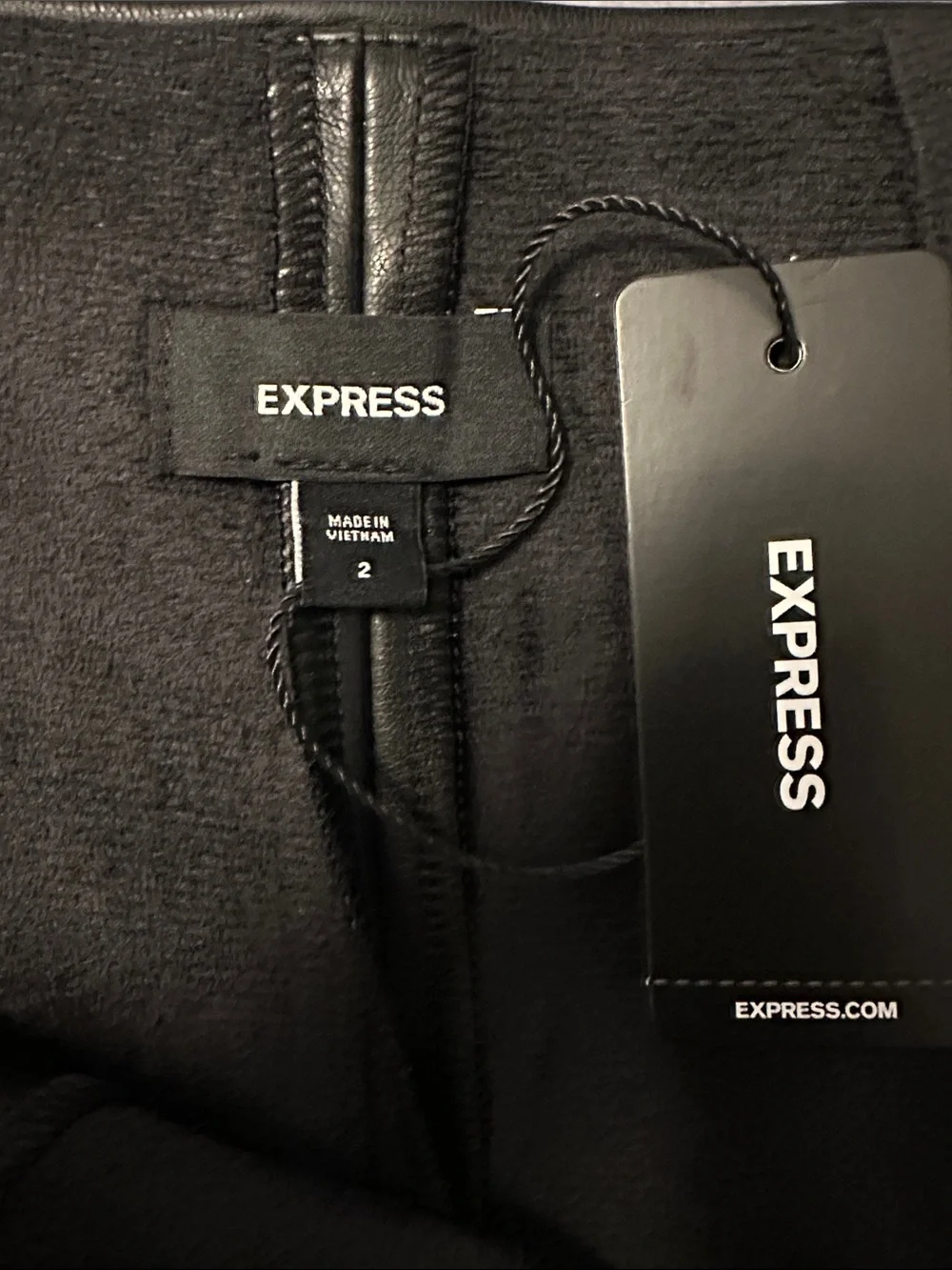 Express Black Faux Leather Mini Skort - Picture 5 of 9